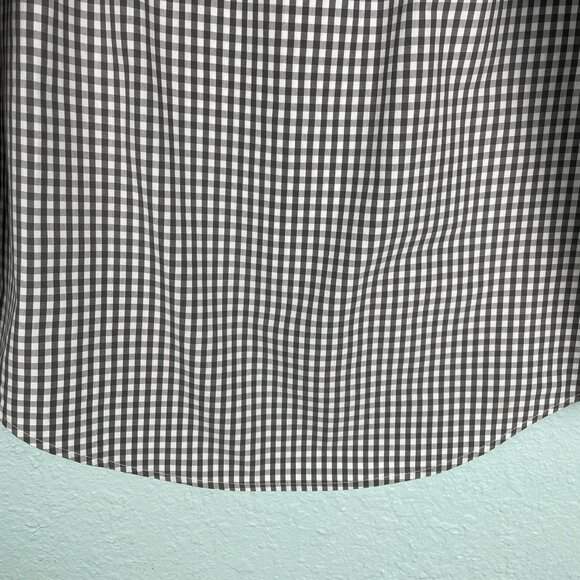 Izod Men’s Button-Down Shirt Size S/P Long Sleeve Brown Check on White - Picture 9 of 11